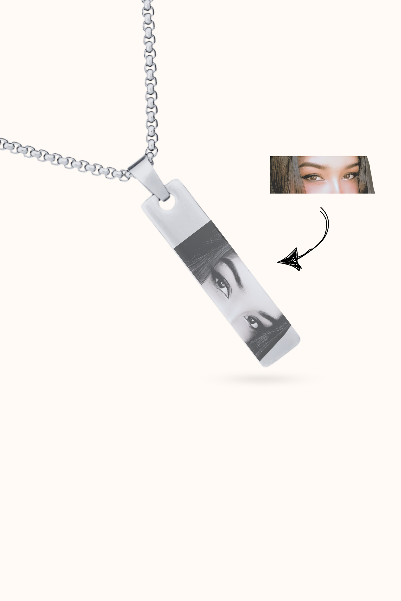 Customized Photo Necklace Gift for Couple